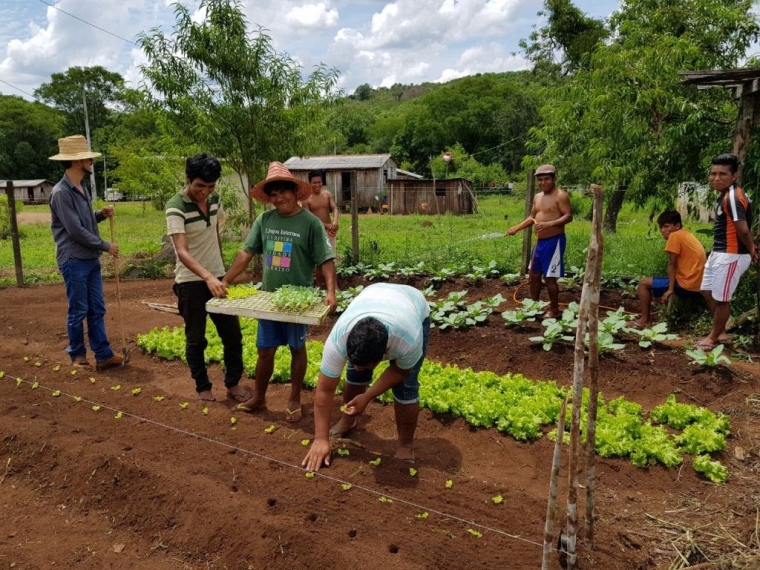 Secretaria de Agropecuária desenvolve projeto de horta comunitária na Reserva indígena